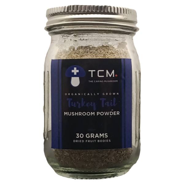 TCM Co. Organically Grown Turkey Tail Mushroom Powder - 30 Grams Jar